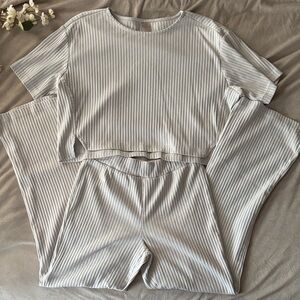 gaiam athletic ribbed matching set